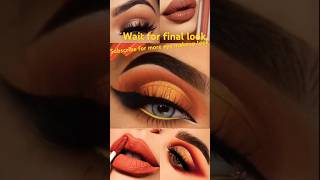 Helö eye makeup tutorial 🧡💛 orange amp yellow eye look ytshorts [upl. by Eelsel291]