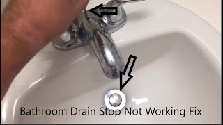 Bathroom Sink Drain Stopper Not Working Fix [upl. by Foushee]