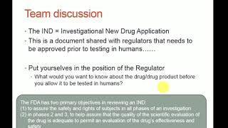 Drug Development 1 IND  clinical trails [upl. by Eiggam]