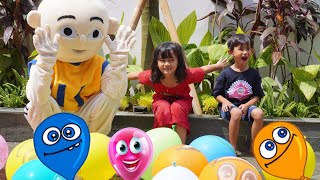 MAIN BARENG BADUT UPIN DAN PECAHIN BALON 🎈  Salsa and family [upl. by Tipton]