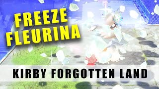 Kirby and the Forgotten Land how to Freeze Fleurina with Ice Ability  Scale the Cement Summit [upl. by Ardnoed]