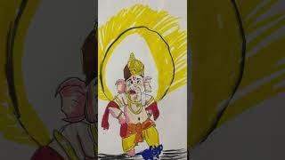 Ganesh ji ✨Drawing 🌟🌙 in cartoon style☀️ Shorts  Cute Ganesh by Chota Khanna❤️ [upl. by Learsi]