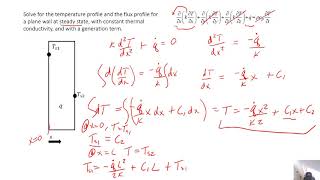 Heat Transfer  Chapter 2  Example Problem 5  Solving the Heat Equation with Generation [upl. by Flor70]