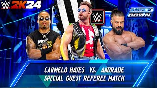 Andrade vs Carmelo Hayes LA Knight as Special Guest Referee [upl. by Ressay]