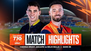 2024 Abu Dhabi T10 I Match 26 Highlights Delhi Bulls vs Chennai Brave Jaguars  Season 8 [upl. by Aihpled344]