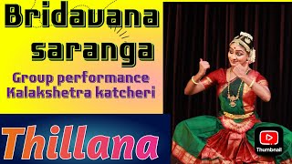 Bridavana saranaga Thillana Kalakshetra thillana Bharatanatyam dance [upl. by Aydin]