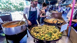 Vegetarian Indian Food Seen and Tasted in Borough Market London Street Food [upl. by Linc]