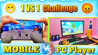 free fire game play 1vs1 mobile vs pc player [upl. by Philander315]