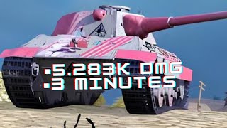 E50M •5283K DMG • 3 MINUTES • wotblitz Blitz e50m [upl. by Nilyac847]