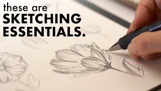 How to sketch flowers before you paint [upl. by Elvina]