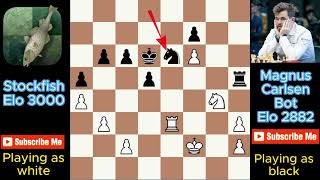 Brilliant Stockfish vs Magnus Carlsen chess game 10 [upl. by Dowlen708]