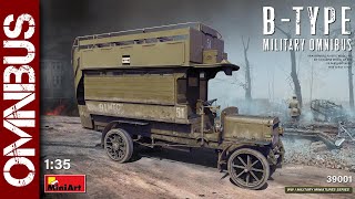 Building the Miniart BType Military Omnibus 135 scale model kit [upl. by Ativahs]