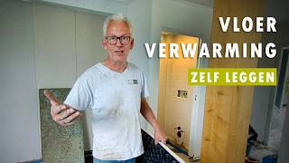 Zelf Vloerverwarming Aanleggen Noppenplaten [upl. by Assirk]