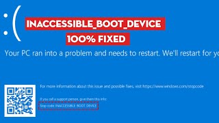 Fix INACCESSIBLEBOOTDEVICE Error on Windows 11\10 EASY [upl. by Ecyned]