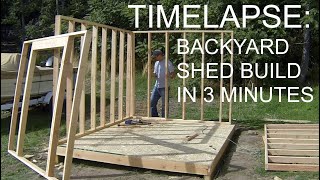 Complete Backyard Shed Build In 3 Minutes  iCreatables Shed Plans [upl. by Lorenzo]