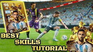 eFootball 2024  Lionel Messi Golden Achievement BEST SKILLS TUTORIAL Playstation amp Xbox [upl. by Inaliel]