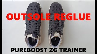 How to quickly reglue sole separation featuring Adidas Pureboost ZG Trainer adidas pureboost [upl. by Lyman]