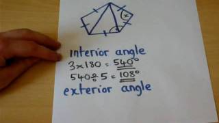 The trick to finding Interior and Exterior angles easily  GCSE Maths revision video [upl. by Anelram793]