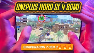 OnePlus Nord CE4 BGMI Test  Snapdragon 7 Gen 3🔥 [upl. by Berna]