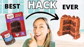 Use This HACK CHOCOLATE Cake Mix HACK  Frosting HACK [upl. by Moraj]