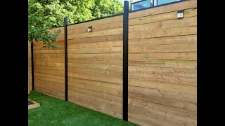 SLIPFENCE Horizontal Wood and Aluminum 6ft installation video [upl. by Auqenaj656]