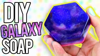 DIY GALAXY SOAP  EASY Melt amp Pour [upl. by Mosnar]