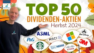 Top 50 Dividenden Aktien im Herbst 2024 [upl. by Akcinat109]