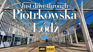 Piotrkowska by Bike  Everyday Life in Łódź 082024 Just drive through 4K HDR 60 FPS [upl. by Finer530]