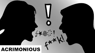 Learn English Words  ACRIMONIOUS  Meaning Vocabulary Lesson with Pictures and Examples [upl. by Ahseral]