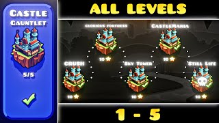 Geometry Dash 22  quotCastle Gauntletquot ALL LEVELS RTX ON [upl. by Pedrick551]