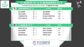 RDCA  Bill Wilkins Cup  Round 9  St Andrews 1st XI v Warranwood 1st XI [upl. by Eyllib]