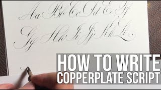 How to write Copperplate Calligraphy Alphabet [upl. by Gustafsson]