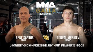 Rene Santos CT RS Fight Vs Torpal Merjoev Spartacus MMA [upl. by Lebasy]