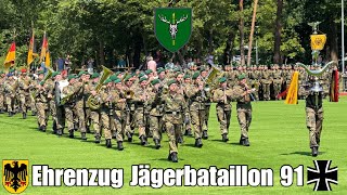 Ehrenzug Jägerbataillon 91 RegimentsgrußMarsch aus Petersburg  Rotenburg Wümme Heeresmusikkorps [upl. by Sassan]