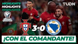 HIGHLIGHTS  Portugal 30 Bosnia y Herzegovina  UEFA Qualifiers 2023  TUDN [upl. by Ij]