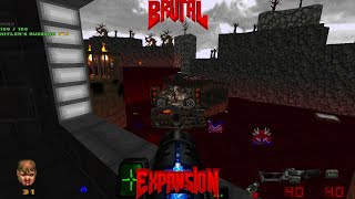 Brutal Doom v21141  Plutonia Revisited Map10  Online Coop [upl. by Llerrehs243]