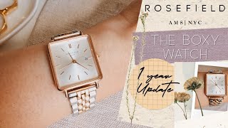 ROSEFIELD THE BOXY WATCH SILVER ROSE GOLD  1 Year Update [upl. by Imtiaz]