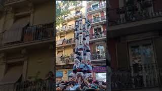 Castellers del Poble Sec  4d8c  Diada de Tardor 10XI24 [upl. by Margalo245]