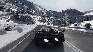 Lamborghini Aventador SVJ  Gintani F1 Exhaust at Snowy LA Canyons  Assetto Corsa  MOZA R3 [upl. by Okkin996]