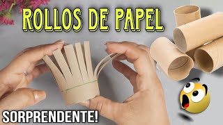 Crea esta Belleza con Un Simple ROLLO DE PAPEL y Sorprende👌 Artesanato com rolo de papelão [upl. by Trauts381]