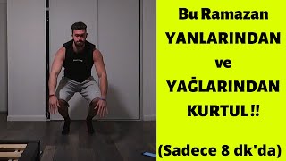 8 dk’da 1500 Kalori YAKTIRAN EV Rutinim  Ekipmansız [upl. by Eldnek877]