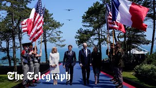 In full Ceremonies mark 80th anniversary of DDay landings in Normandy [upl. by Koffler]