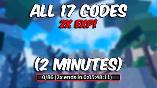 All 17 2x  Double EXP CODES  In 2 Minutes  Blox Fruits [upl. by Aihsele]