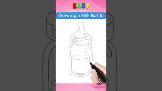 Simple Drawing Easy Milk Bottle Sketch for Kids [upl. by Donahoe]