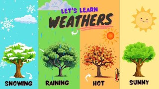 weather vocabulary  learn weather  nursery rhymes  educational video  learn English for kids [upl. by Aleron152]