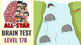 Brain Test All Star Level 178  Help her swim down without hitting the rocks  Walkthrough [upl. by Illak446]