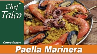 Paella de lula com camarões aprenda a fazer famoso prato espanhol  Felipe Bronze  Perto do Fogo [upl. by Elinet]