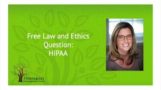 HIPAA Practice Question  California MFT LCSW Law amp Ethics Exam Prep [upl. by Assiralk251]