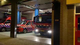 Opkomst en uitruk van brandweer Reeuwijk 163033 en 163086 [upl. by Olimreh]