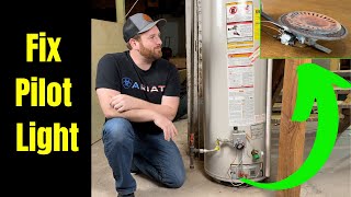 FREE Fix Pilot Light That WONT STAY LIT on Water Heater [upl. by Cate442]